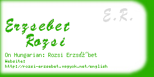 erzsebet rozsi business card